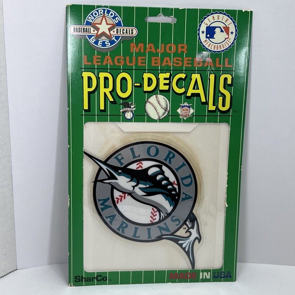 Vintage 90's Florida Marlins MLB Pro-Decals Window decal new